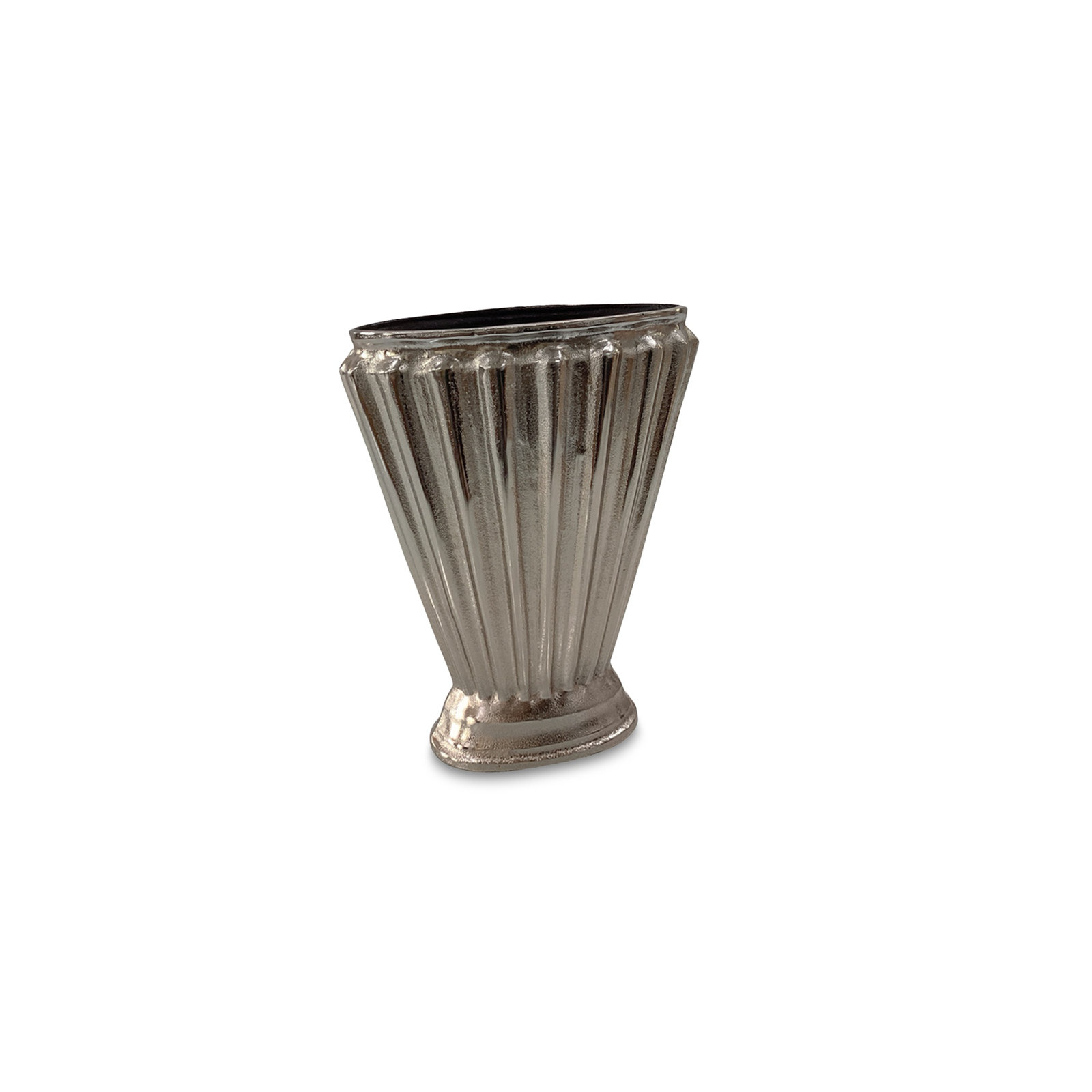 Jade Vase Cast Aluminum, Gray