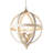 4 - Light Wood Dimmable Globe Chandelier