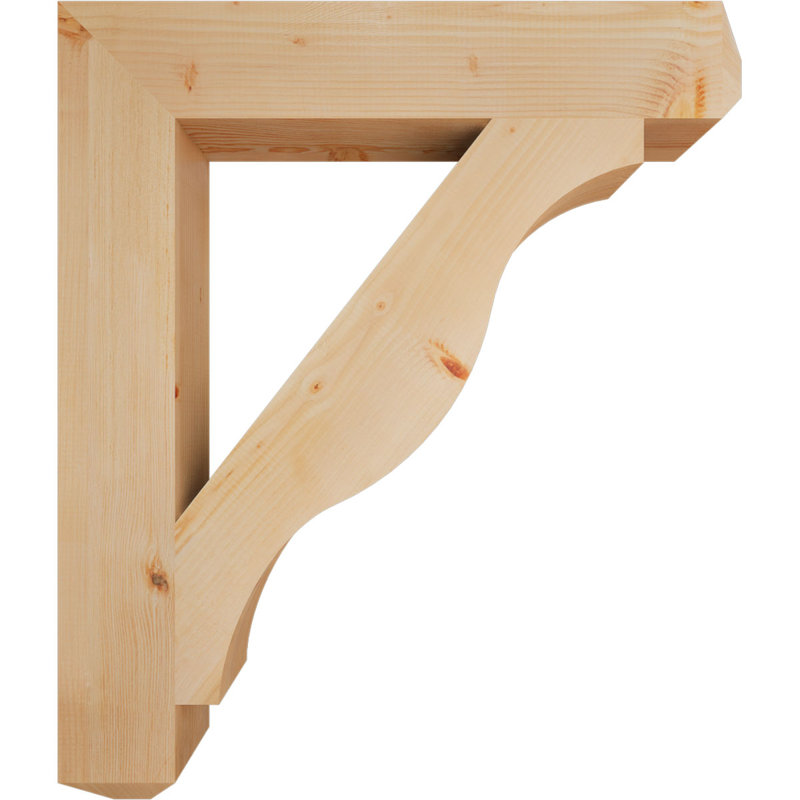 Support lisse Funston Craftsman, Sapin de Douglas, H 42 po x l 5,5 po x P 36 po