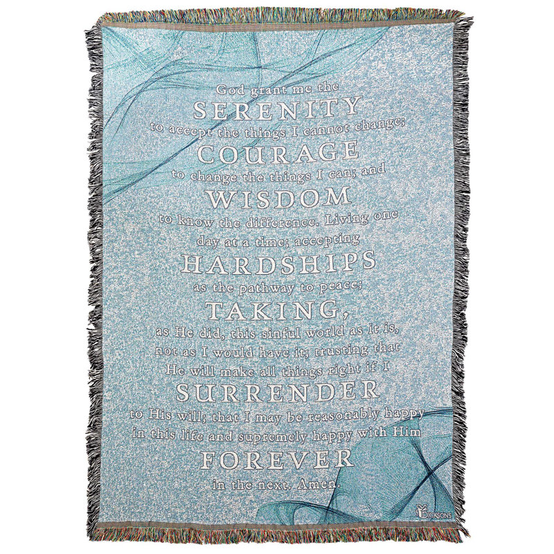 SERENITY PRAYER THROW 48"X68"