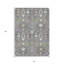 Tapis d'intérieur lavable d'extérieur gris anthracite ivoire et vert 5 pi x 8 pi