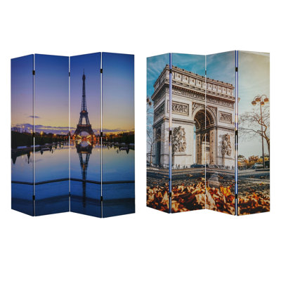 Cloison pliante double face en toile l 63 po x H 70 po Margerie