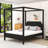 Wood Canopy Platform Bed with Headboard-1048938053-1048938143