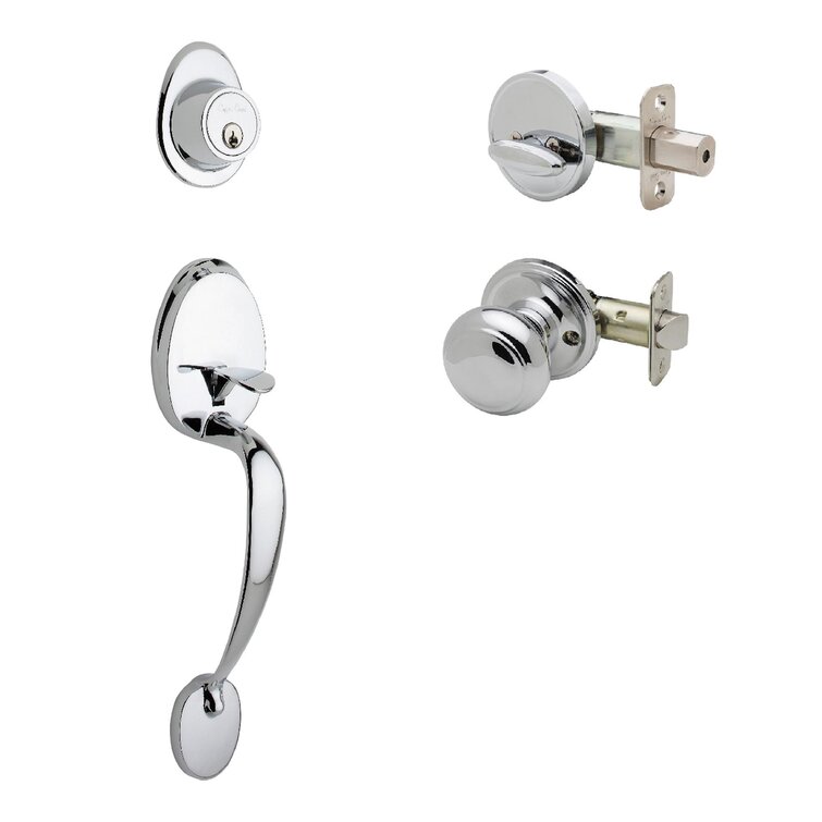 Copper Creek Handleset with Single Cylinder Deadbolt and Door Knob and  Colonial Rosette & Reviews