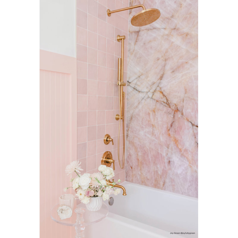 Cloe 5" x 5" Ceramic Tile, Pink