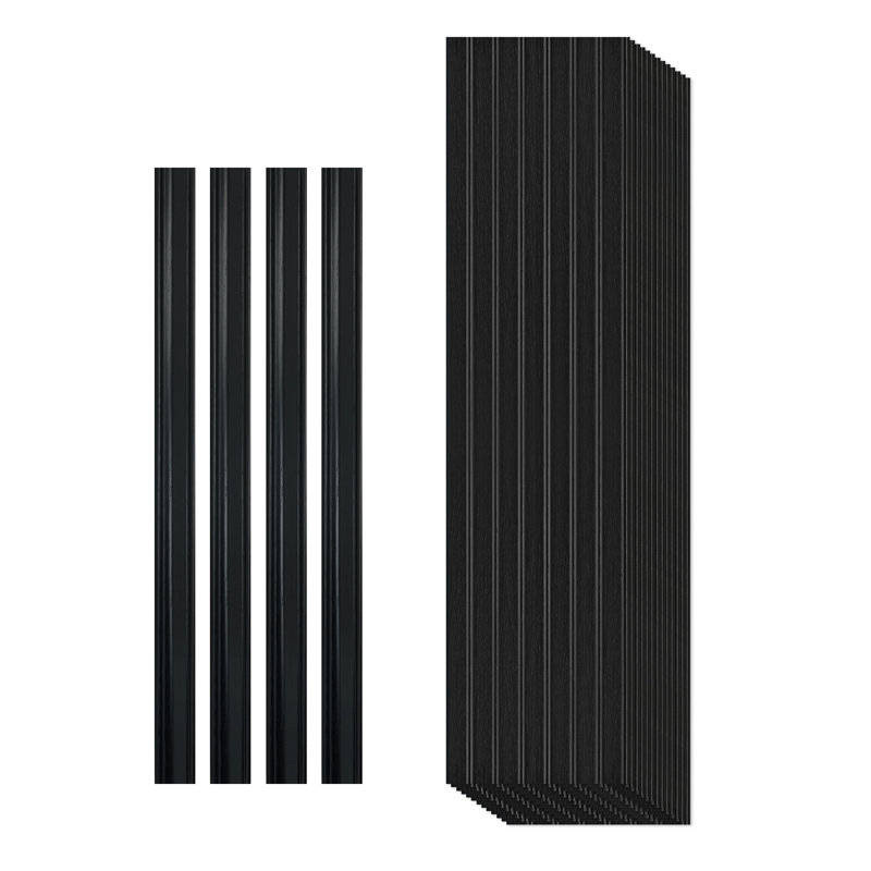 Ensemble de panneaux muraux Art3d, panneau mural en lattes de polystyrène l 9,84 po x L 37,8 po pour décoration intérieure (31 pieds carrés par caisse)