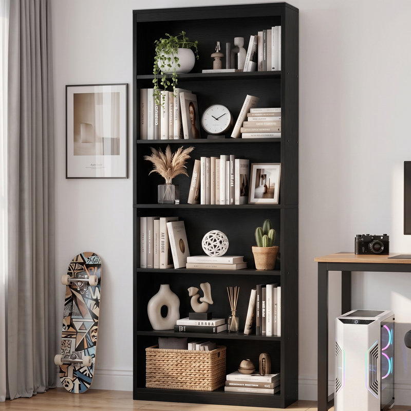 Bibliothèque standard H 70,9 "à 6 niveaux, Black
