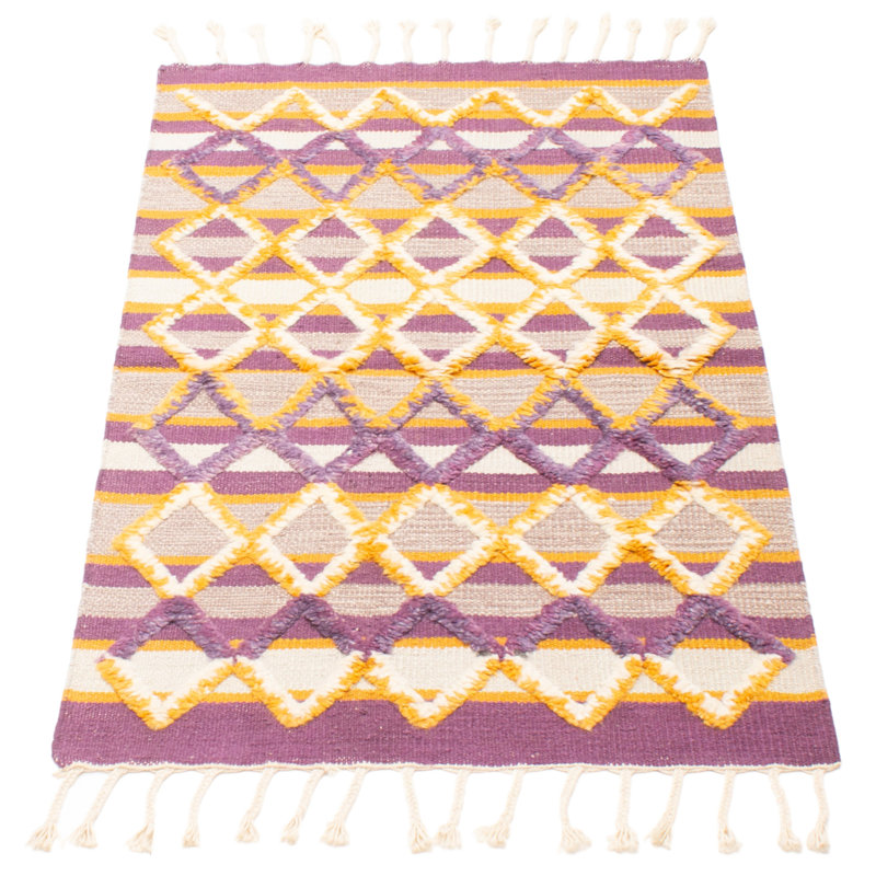 Kilim mauve de Marrakech 2 pi 11 po x 4 pi 11 po