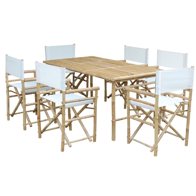 Collin Solid Wood Top Four Leg Dining Set, White