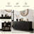 4-Door Modern Black Sideboard
