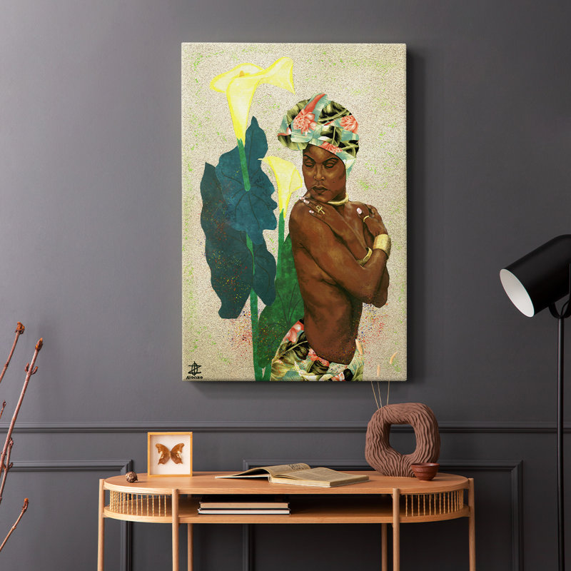 Femme forte II - Cavas enveloppés de galerie, H 60 po x l 40 po
