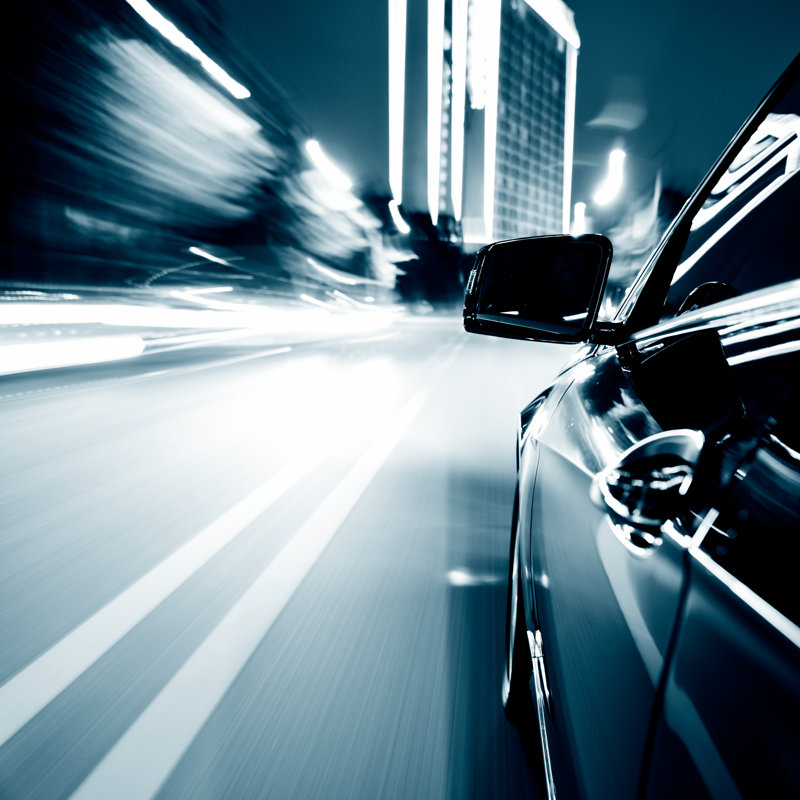 Night Driving by Baona - Wrapped Canvas Print, 91cm H x 91cm W x 3.8cm D