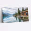 Toile en bois sur un lac turquoise avec piscine à débordement, art mural-133537570