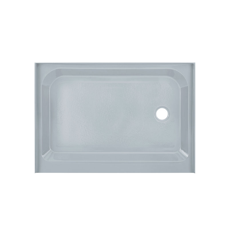 Base de douche 48 po x 36 po Voltaire, Droite, Gris