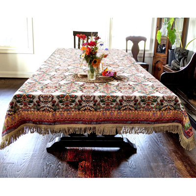 Jacquella Paisley Cotton Blend Tablecloth