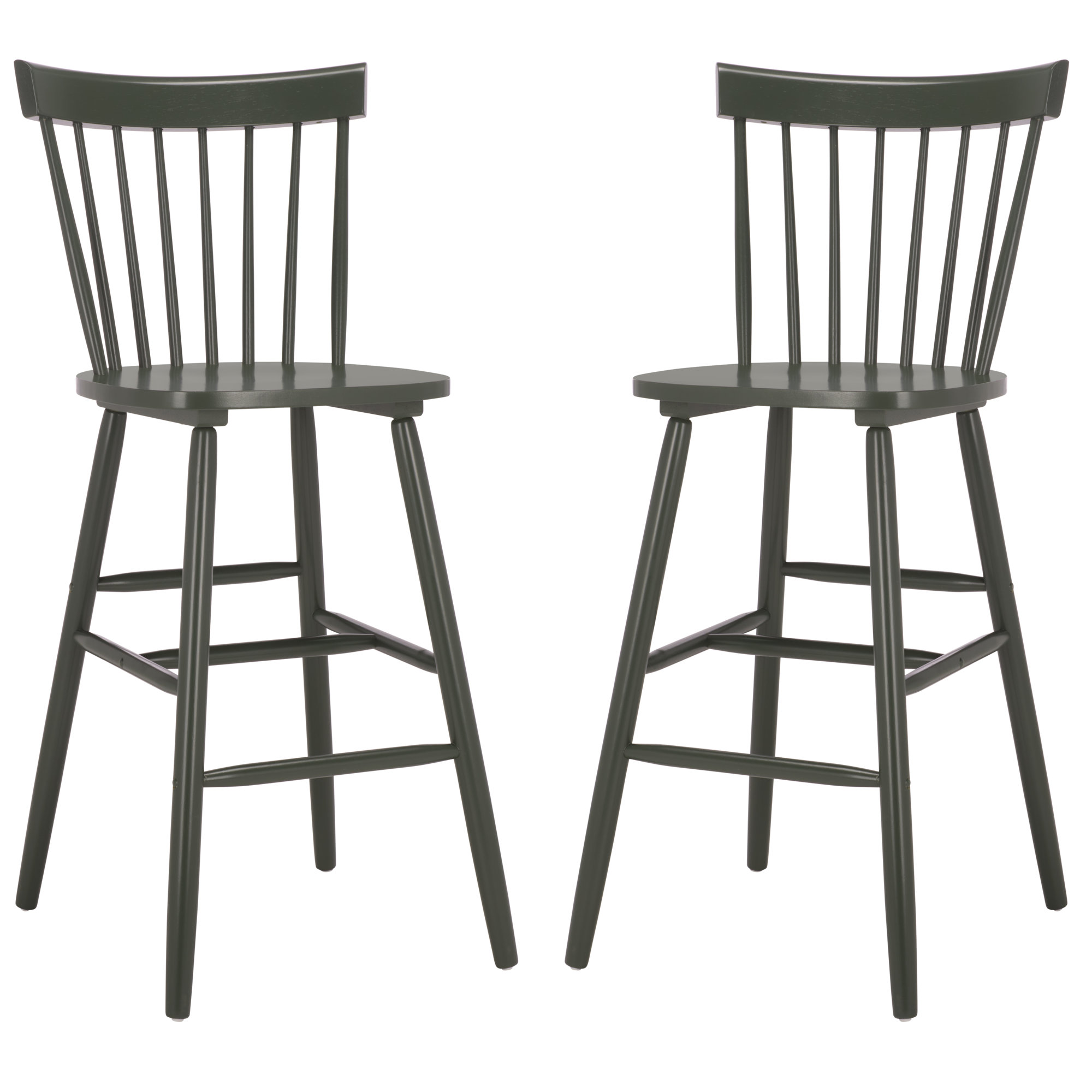 Stacee Solid Wood Bar & Counter Stool, Bar Stool (29" Seat Height), Dusty Green