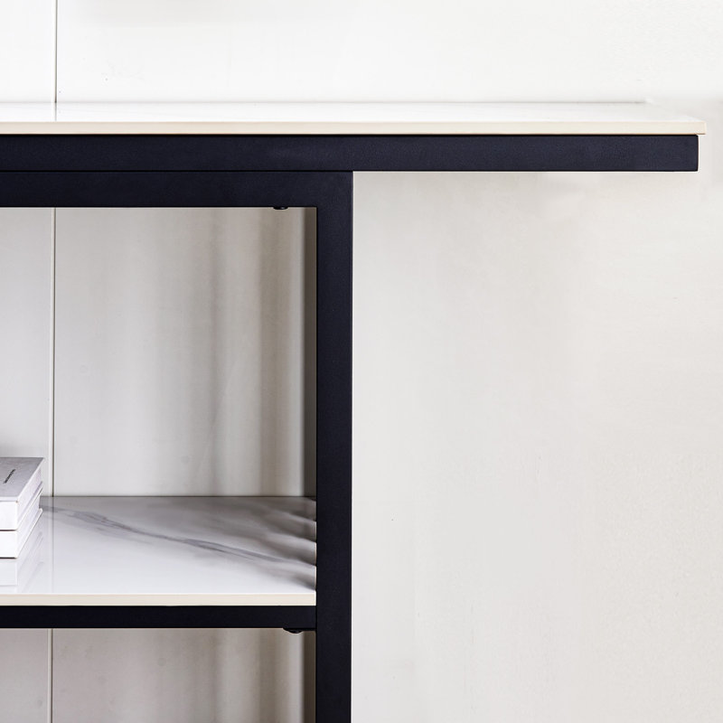 Console moderne, structure en métal avec patins réglables pour l'entrée