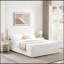 Grand lit plateforme tapissier Livcle Ivory Boucle