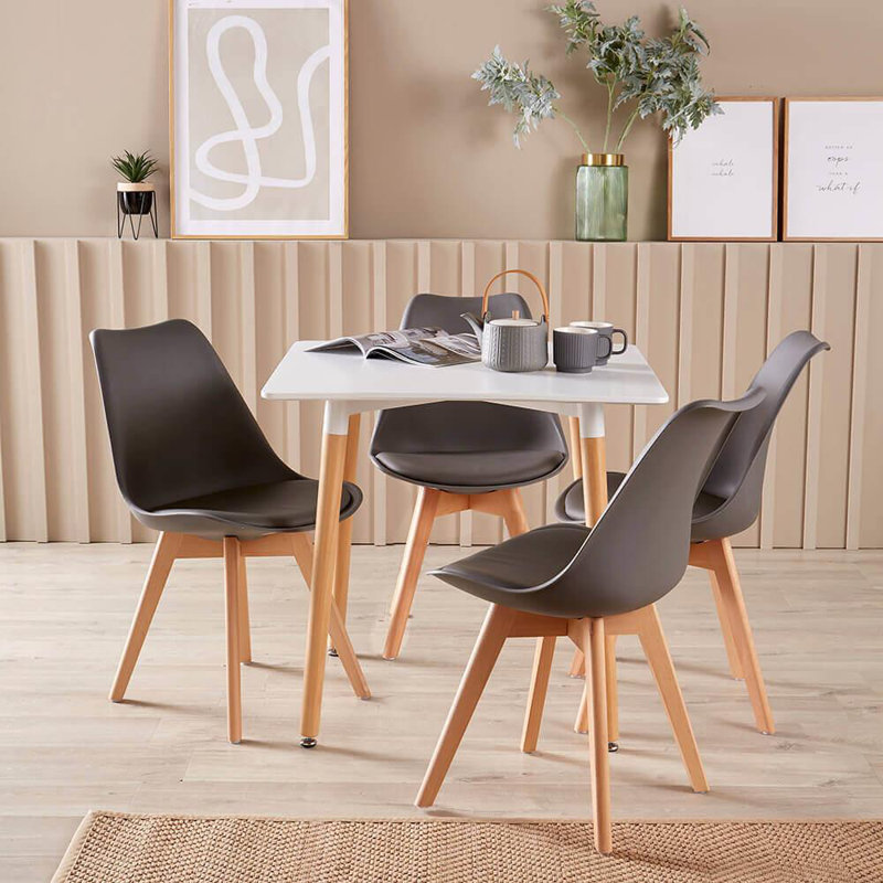 Knightdale Square Dining Table and Lisbon 4 Chairs Set
