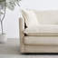 Chaise moderne avec revêtement en chenille beige - Structure en bois massif, confortable pour divers espaces, fauteuil de lecture, rembourrage doux, confortable