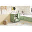 Meuble-lavabo de 36 po avec portes à texture gaufrée, quatre tiroirs, double espace de rangement, finition turquoise, organisation intelligente, armoire de salle de bain coulissante lisse avec texture, deux tiroirs