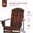 Wooden Adirondack Chair, Outdoor Patio Lawn Chair With Cup Holder, Weather Resistant Lawn Furniture, Classic Lounge For Deck, Garden, Backyard, Fire Pit-1966054717