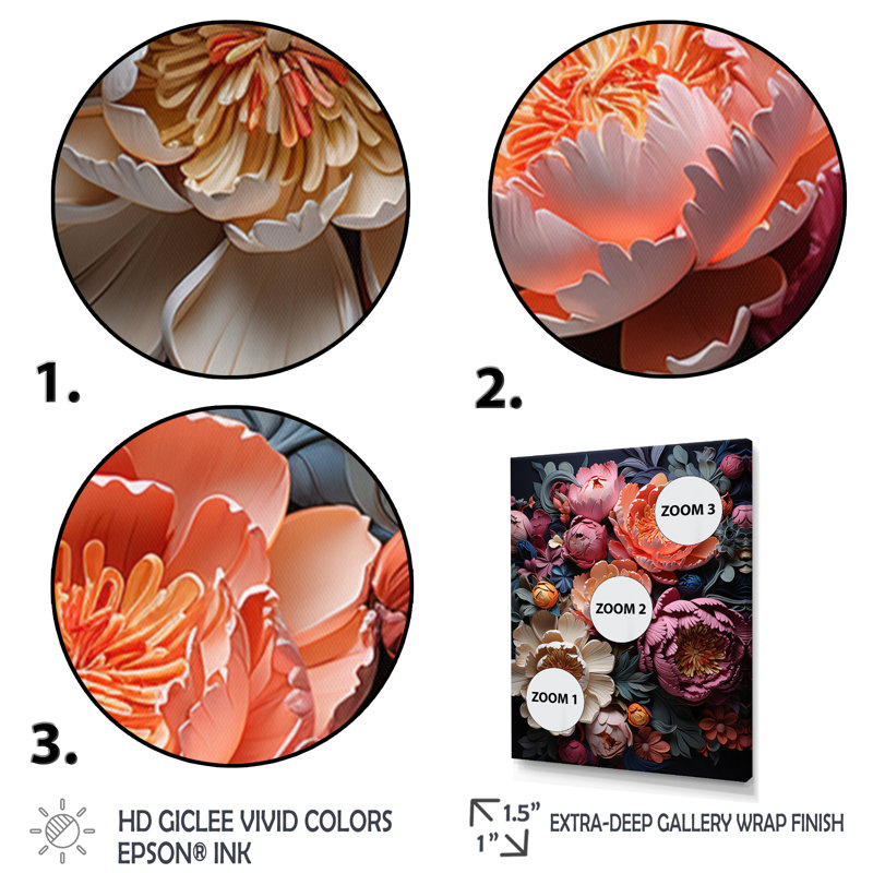 «Rhododendron Magenta Majesty Showcases I», reproduction d'art sur toile, Blanc, H 32 po x l 24 po x P 1 po