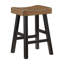 Table transitionnelle à hauteur de comptoir - Hévéa massif en bois noir et brun avec 2 tabourets-140405659-140405660-140405661