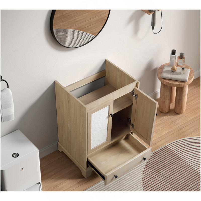 Base de meuble-lavabo de salle de bain en bois prêt à assembler 24 po de largeur sans lavabo