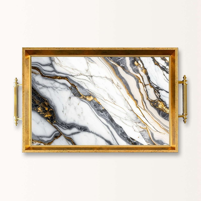 Elegant Glass Serving Tray, 19.7 x 11.4 x 1.4 inches | 100% High-Quality Glass | Perfect for Entertaining & Serving | Stylish and Functional Design for Home & Parties | Durable and Easy to Clean