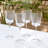 Hammered Wine Glass-Clear w/Gold Rim