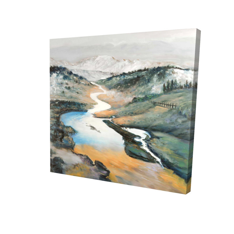 Toile de chambre paysage bleu | Art mural Home Decor