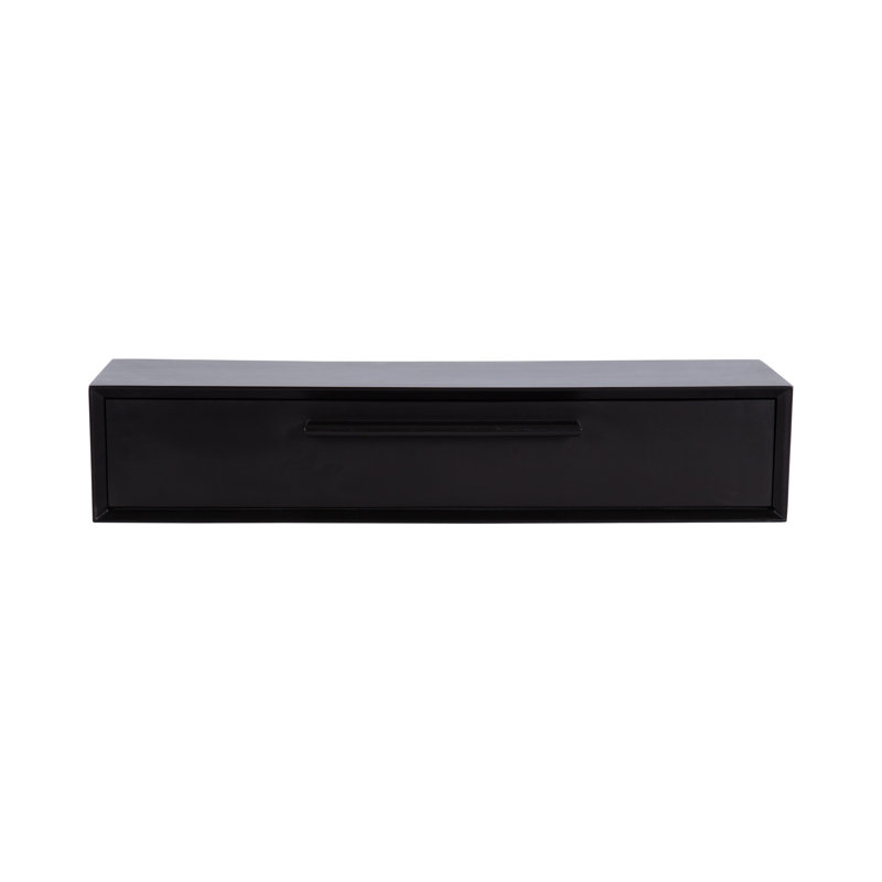 Floating Entryway Console Table, Black