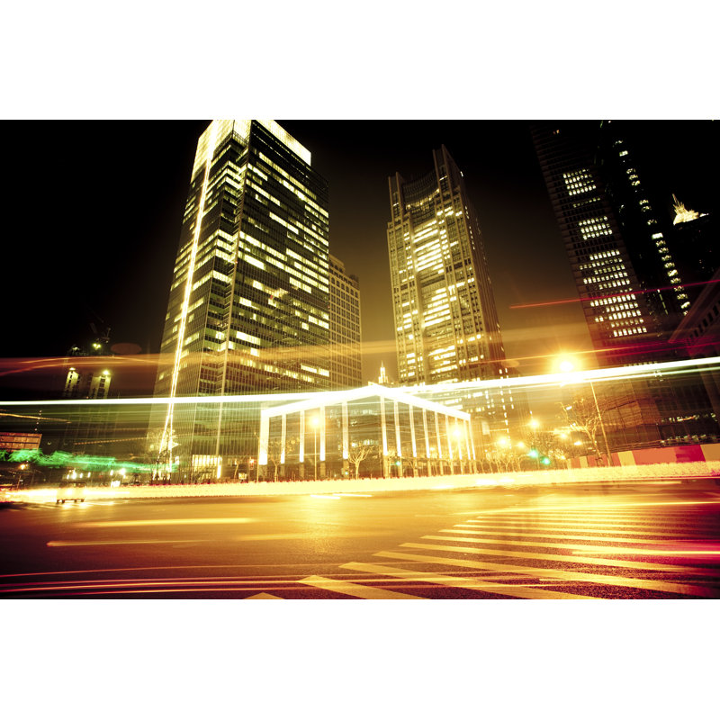 Sharpley Light Trails - Wrapped Canvas Print, 30cm H x 46cm W x 3.8cm D