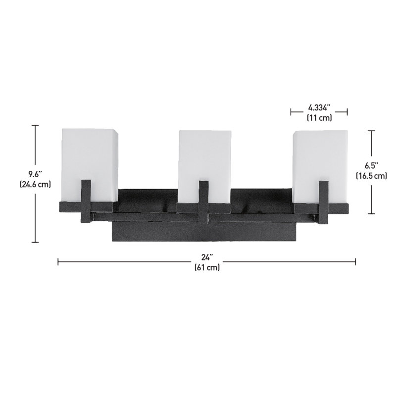 Hurston 3 - Light Dimmable Vanity Light