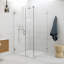 Illume 40 in. x 42.5 in. x 78 in. 90-degree wall hinged Fully Frameless Glass Shower Enclosure-369614315