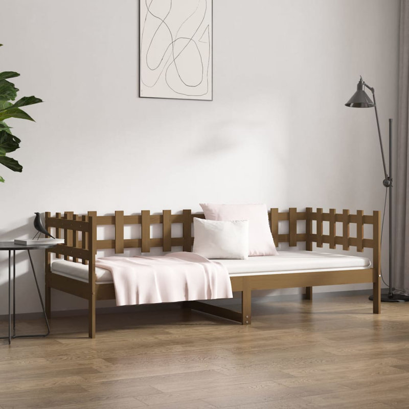 Juanda Solid Wood Daybed, European Single (90 x 200cm), Honey Brown