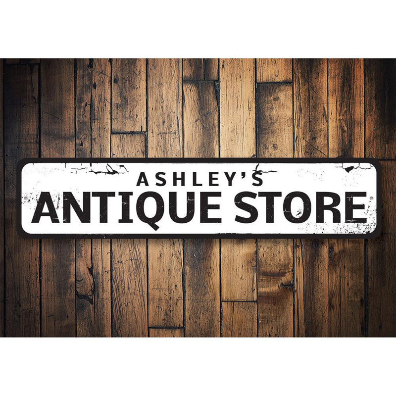 Plaque en aluminium antique, H 4 po x l 18 po x P 0,04 po
