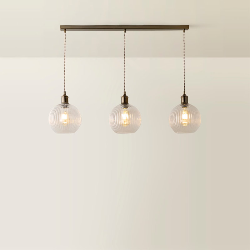 3 - Light Brushed Brass Pendant, Yes, 80"