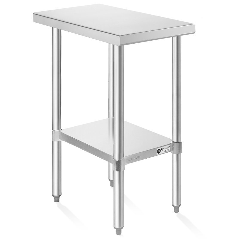 KUTLER Stainless Steel 34.5" H Heavy Duty Commercial Kitchen Table