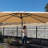 108'' x 138'' Rectangular Large Cantilever Outdoor Aluminum Offset Umbrella with Base and 360-degree Rotation-67120649