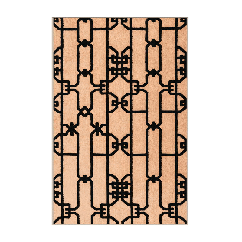 Tapis brun treillis lavable à la machine, Tapis de couloir 2 pi x 5 pi