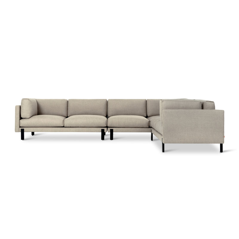 Silverlake XL Sectional, Right Hand Facing, Andorra Espresso Performance Basketweave
