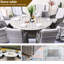 Table de foyer ronde 8 places avec plateau en aluminium-758624566