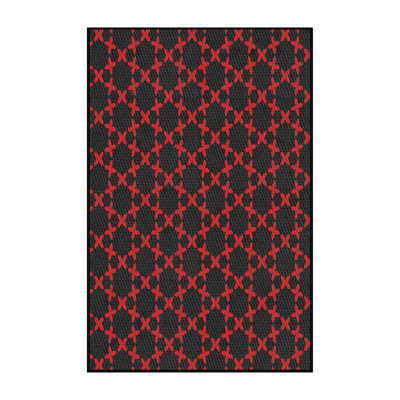 Tapis rouge / noir Power Loom