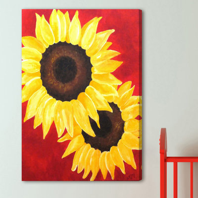 " Red Sunflowers " by Nicola Joyner