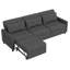 Functional Linen Adjustable Sectional Sofa Bed with 2-5 Seat Options and Storage Pockets-610992834-610992833