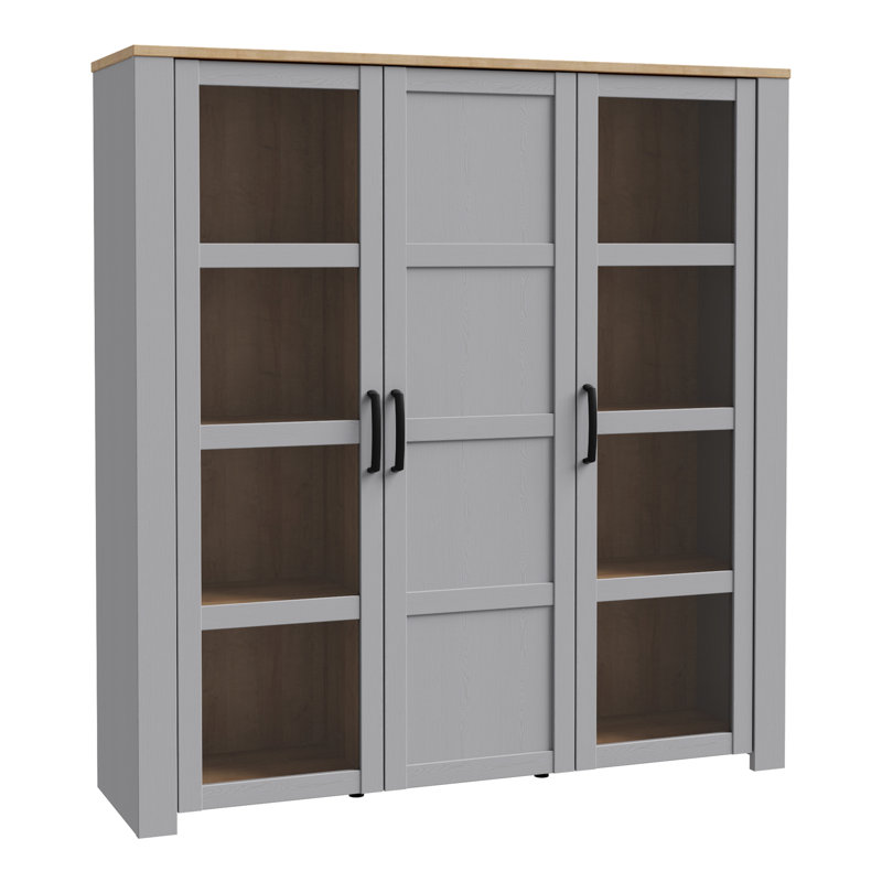 Akenzie Display Cabinet, Oak/Grey