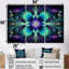 Turquoise néon fractal fleurs I - ensemble d'art mural mandala boho-338506882-338506943