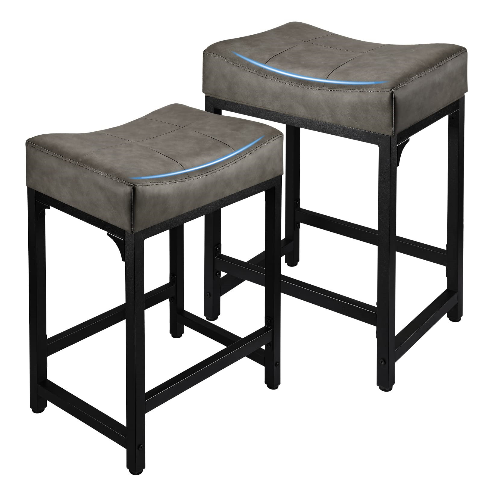 17 Stories Gruszka Upholstered Counter Stool with Metal Frame Wayfair